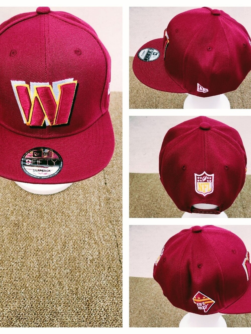 WASHINGTON COMMANDERS NFL FOOTBALL SNAPBACK HAT.